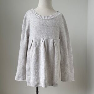 Old Navy Kids Light Gray and White Sweater | Size XS